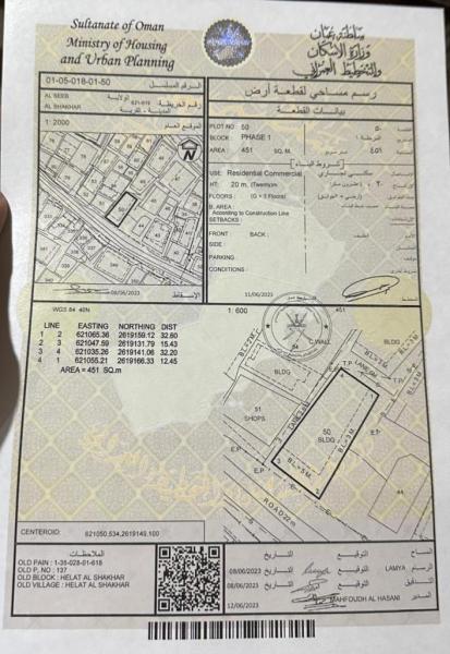 للبيع ارض سكني تجاري سوق السيب