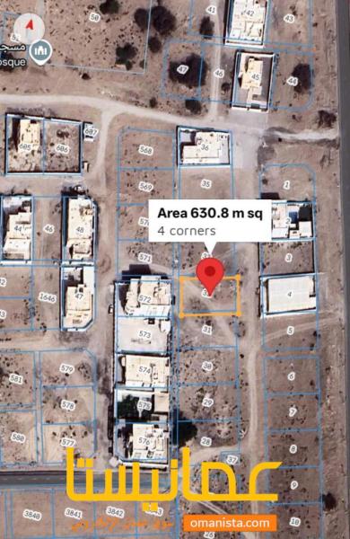 أرض سكنية للبيع في حي عاصم