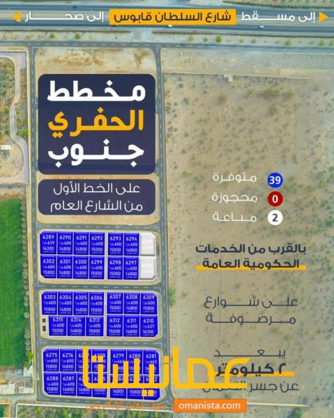 اراضي سكنية مميزة في مخطط الحفري جنوب