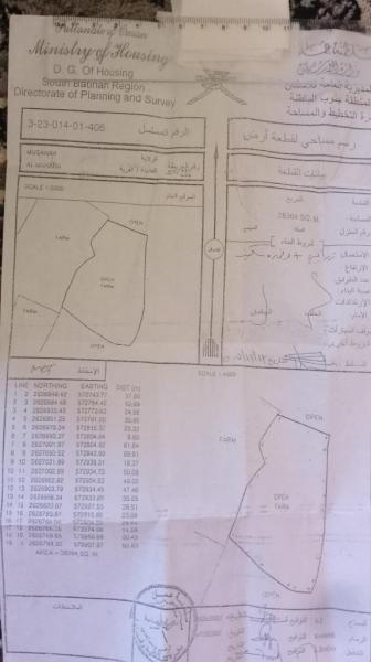 ارض زراعيه للبيع ويوجد بها موافقه تقسيم اراضي سكنيه