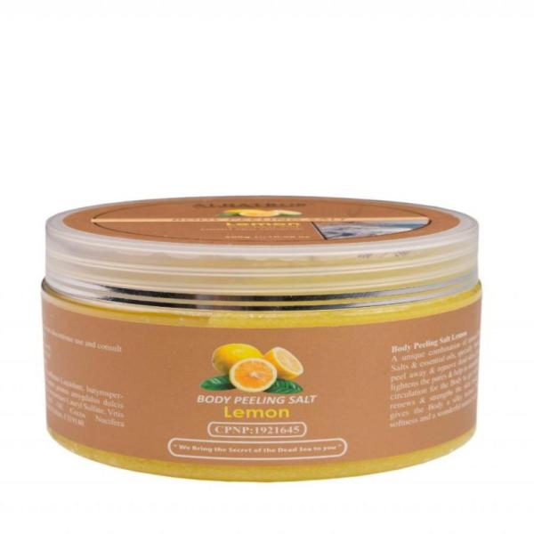 ملح مقشر الجسم البحر الميت بالليمون 300 مل.