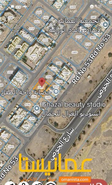 للبيع مساحة ١٠٠٠ متر في الخوض ٦