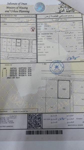 من المالك مباشرة أرص سكنية في حلبان (السيب/المعبيلة الثامنة)