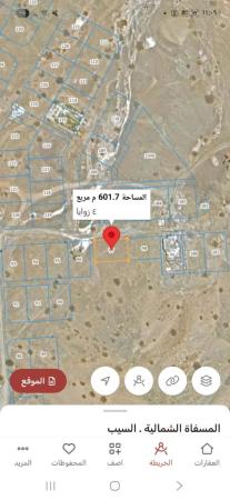للبيع ارض سكنيه في بوشر المسفاه الثانيه شمال