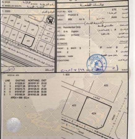 للبيع ارض سكنية في المعبيلة استخدام تجاري