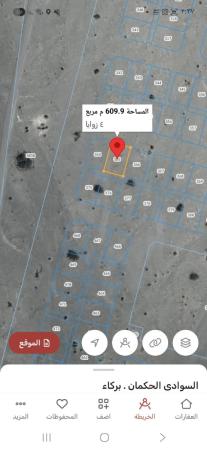 للبيع ارض سكنيه في بركاء القريحه السادسه