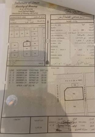 للبيع ارض سكنية ممتازة في بركاء الفليج المعمورة كونر