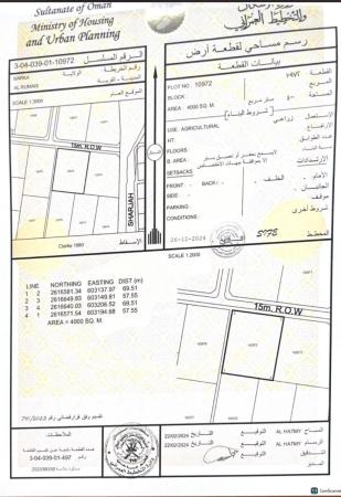 للبيع ارض زراعية ممتازة في بركاء الرميس الجنوب زراعية زاوية