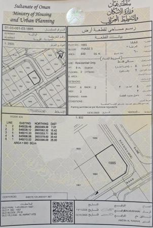للبيع ارض سكنية مرتفعات العامرات التاسعه