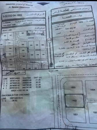 للبيع ارض سكنية ممتازة في البريمي العقدة الجنوب