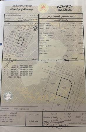 للبيع ارض سكنية ممتازة في العامرات جحلوت الثانية كونر