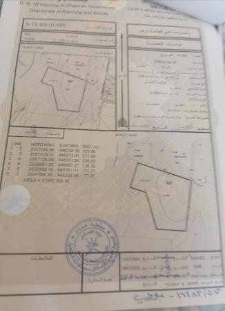 للبيع ارض زراعي وحدة سكنية في العبري تنعم