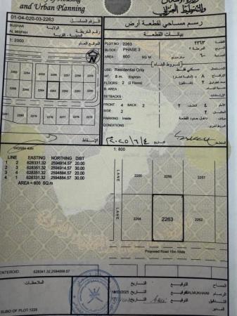 للبيع ارضان ليست شبك ممتازة في بوشر المسفاة وسطية زاوية