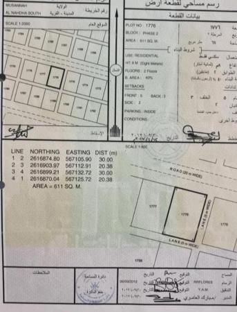 للبيع ارض سكنية ممتازة في المصنعة النهضة جنوب 2 زاوية