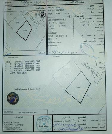 للبيع ارض سكنية ممتازة في بوشر المسفاة كونر