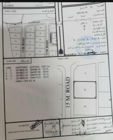 للبيع ارض سكنية ممتازة في بركاء الهرم الشمال وسطية