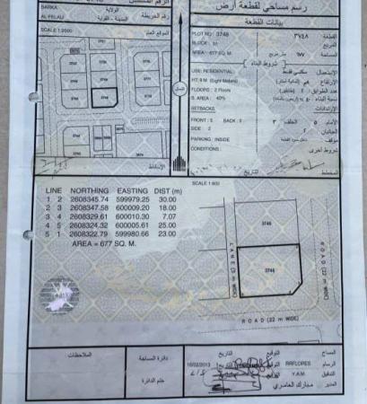 للبيع ارض سكنية ممتازة في بركاء الفليج المعمورة كونر