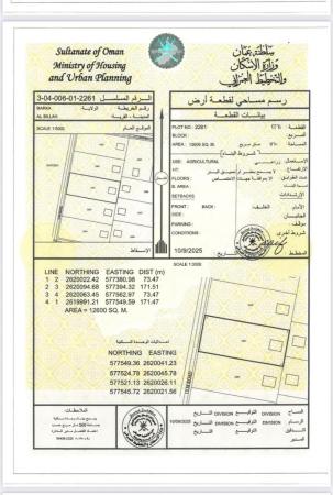 للبيع ارض زراعية ممتازة في بركاء العقدة جنوب وسطية