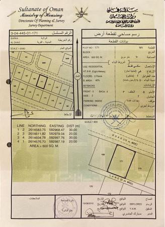 للبيع ارض سكنية ممتازة في بركاء الدهس الجديدة وسطية