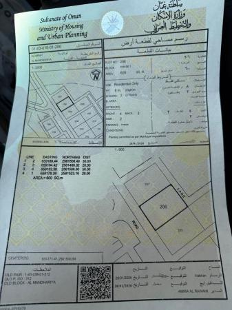 للبيع ارض سكنية ممتازة في العامرات المنظرية وسطية