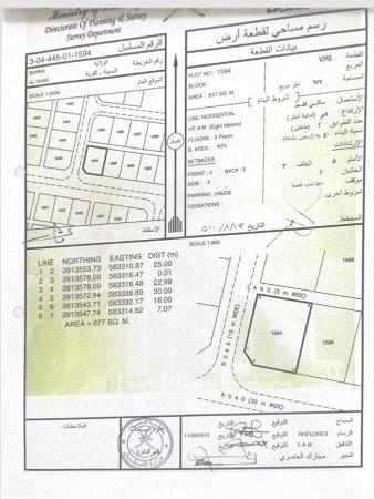 للبيع ارض سكنية ممتازة في بركاء الدهس كونر