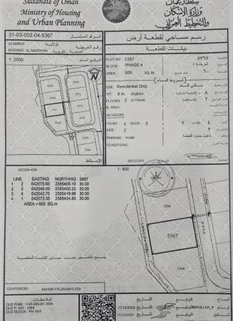 ارض سكنيه العامرات مدينة النهضه