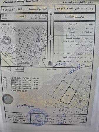 أرض سكنية للبيع في ولاية بدبد منطقة الرحبة