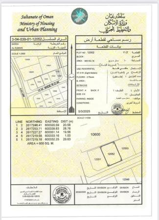 للبيع ارض سكنية ممتازة في بركاء الفليج وسطية