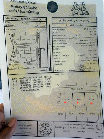 للبيع ثلاث أراصي شبك ممتازة في بركاء الرميس الشمال