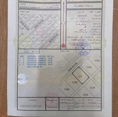للبيع ارض سكنية ممتازة في السويق الخضراء الجديدة 1 زاوية