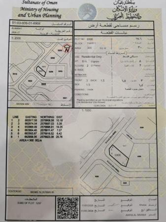 ارض للبيع في العامرات جحلوت الاولى