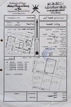 للبيع ارض سكنية ممتازة في بركاء النهضة وسطية