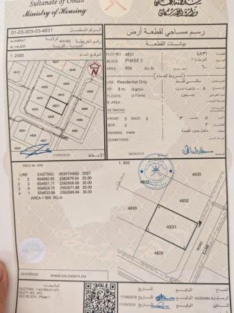 للبيع ارض سكنية ممتازة في العامرات الحاجر الاولى وسطية