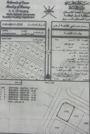 للبيع ارض سكنية ممتازة في السويق الخضراء الجديدة كونر