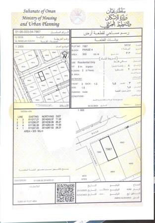 للبيع ارض سكنية ممتازة في السيب المعبيلة الرابعة وسطية
