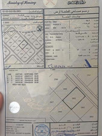 للبيع ارض سكنية ممتازة في مدينة النهضة الامتداد الاولى وسطية