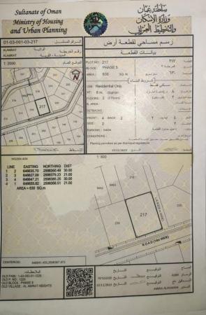 للبيع ارض سكنية ممتازة في مرتفعات العامرات التاسعة زاوية