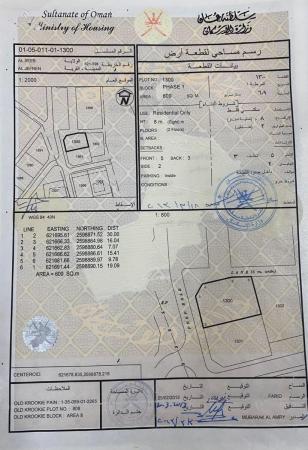 للبيع ارض سكنية ممتازة في السيب الجفنين كونر .