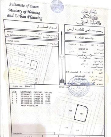 للبيع ارض سكنية ممتازة في بركاء القريحة 6 كونر