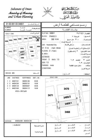 للبيع ارض سكنية ممتازة في مرتفعات العامرات 18