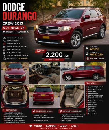 DODGE DURANGO CREW-2013