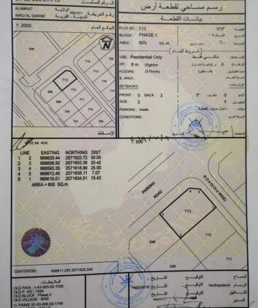 للبيع ارض سكنية ممتازة في العامرات بعي المرحلة الثانية كونر