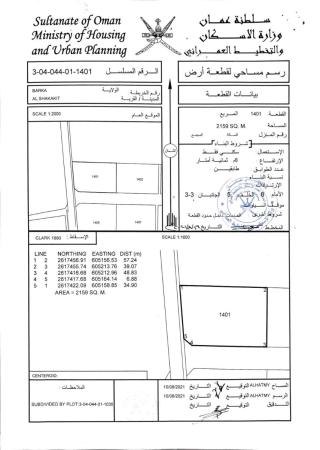 للبيع ارض سكنية ممتازة في بركاء الشخاخيط كونر