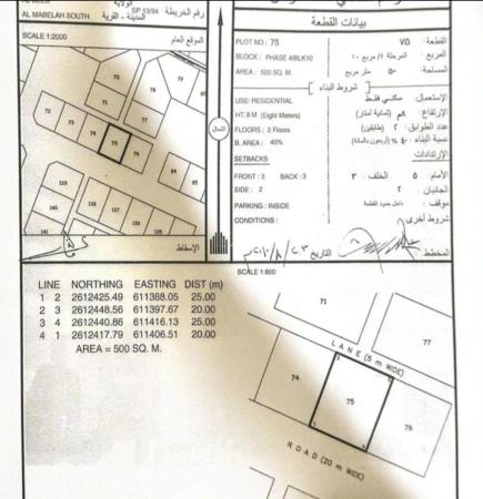 للبيع ارض سكنيه في السيب المعبيله الجنوبيه
