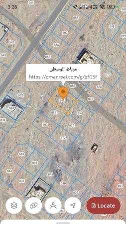 للبيع ارض سكينة في مرباط الوسطى