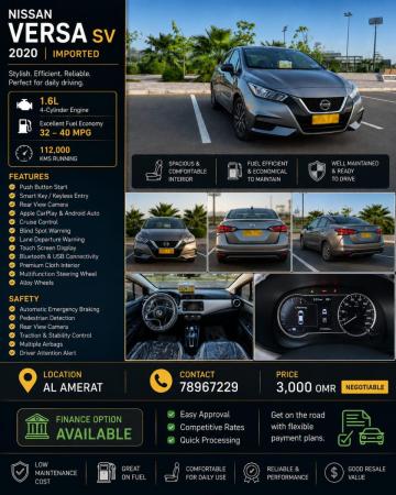NISSAN VERSA SV-2020