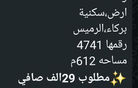 ارض في الرميس للبيع