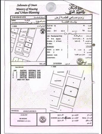 للبيع ارض سكنيه في بركاء الفاغره جنوب