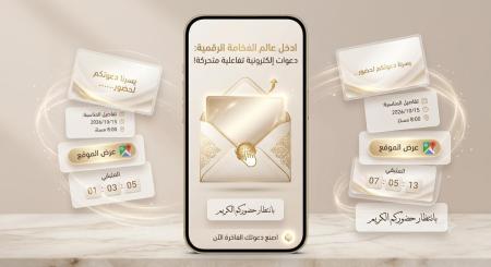 تصميم دعوات إلكترونية تفاعلية بتصميم أنيق