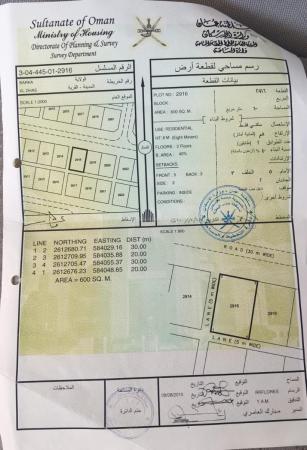 للبيع ارض سكنيه في بركاء الدهس